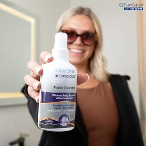 SkinSmart Facial Cleanser Spray for Breakouts - Fights Bacteria, Pimples & Sweat Irritation, Safe for Teens & Adults, 8 oz