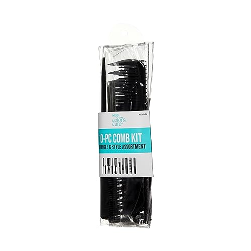KISS Professional 10-pc Comb Set-Detangle & Style Assortment