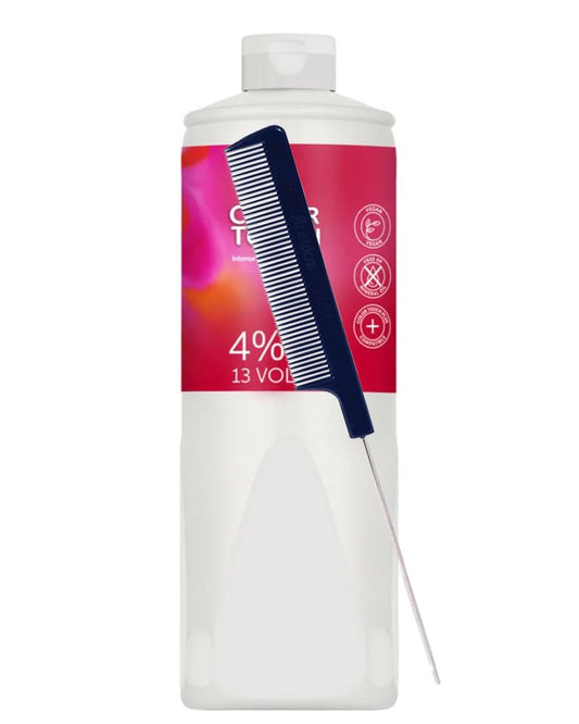 Color Touch Emulsion 4% / 13 Volume Developer 33.8 fl oz with Pin Tail Comb – Professional Hair Developer for Color Touch Demi-Permanent Hair Color