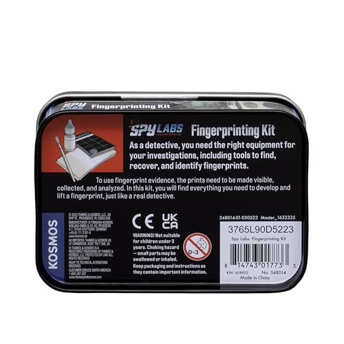 Thames & Kosmos Spy Labs Fingerprinting Kit – Collect, Analyze & Identify Fingerprints | Detective Tools for Young Investigators