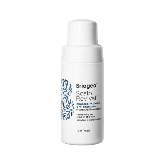 Briogeo Scalp Revival Charcoal + Biotin Dry Shampoo, Clarifies & Refreshes Dry, Itchy Scalp with Tea Tree Oil, Vegan & Cruelty-Free, 1.7 oz