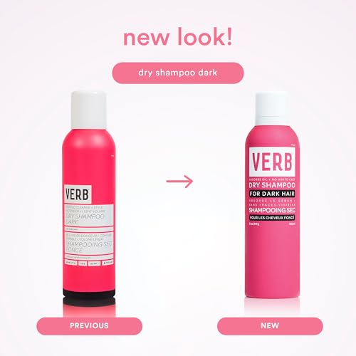 VERB Dry Shampoo for Dark Hair, 5 oz – Absorbs Oil, Refreshes & Extends Styles – Vegan Dry Shampoo Spray, No Parabens or Sulfates