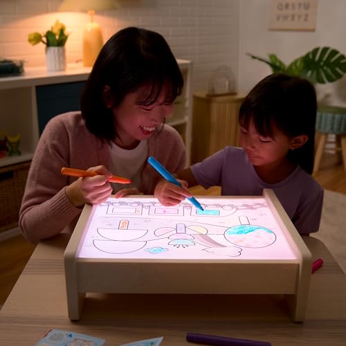 Battat Education Tracing Light Box for Kids – Sensory Light-Up Board with Double-Sided Tracing Cards – Educational Toy for Toddlers