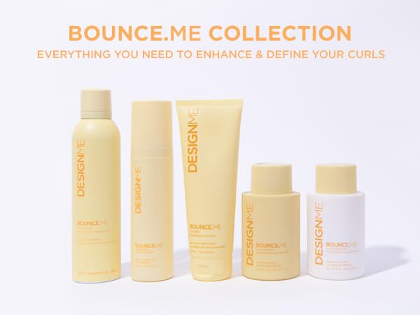 Design.Me BOUNCE.ME Curl Balm & Cream for Curly Hair | Argan Oil Formula for Waves, Coils & Curls | Defines, Hydrates & Adds Shine | 8.5 Fl Oz