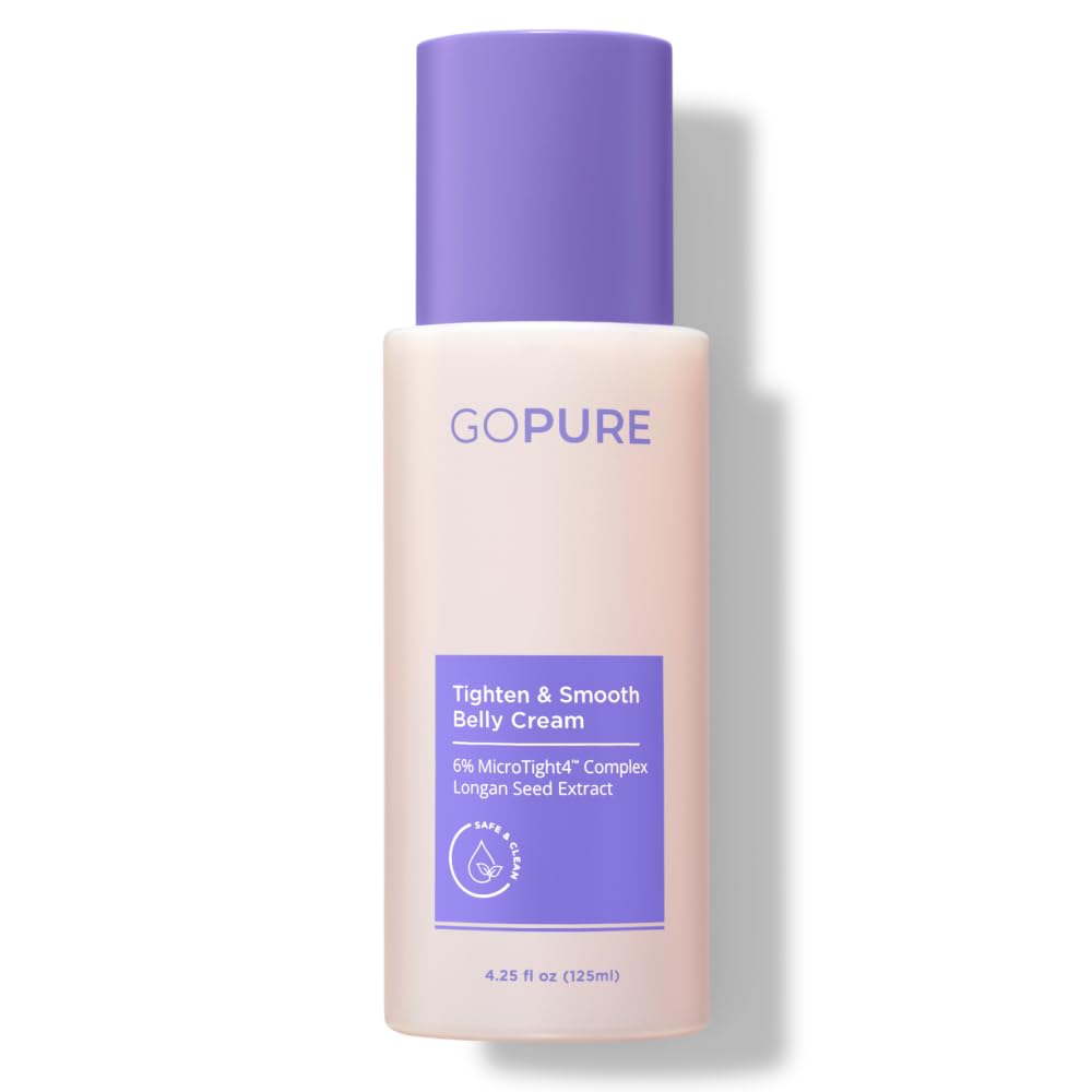 goPure Firming Belly Cream - Body Firming Moisturizer for Visible Cellulite & Stretch Mark Reduction, 4.25oz
