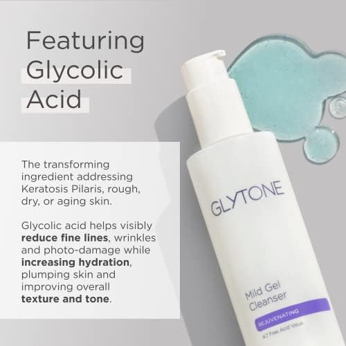 Glytone Mild Gel Cleanser - Exfoliating Face Wash for Normal to Combination Skin - With 4.7% Pure Glycolic Acid - Vegan & Fragrance-Free - 6.7 fl. oz.