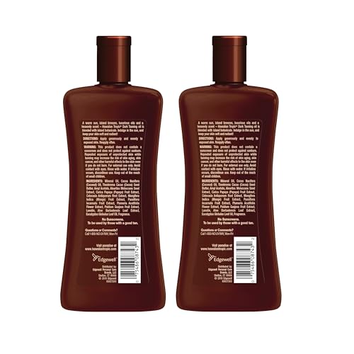 Hawaiian Tropic Dark Tanning Oil, 8oz | Moisturizing Body Oil with Cocoa Butter, Tan Enhancer, 8oz each Twin Pack