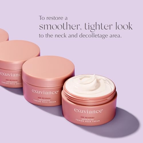 EXUVIANCE AGE REVERSE+ Neck Cream – Firms, Smooths Wrinkles, Evens Tone, Anti-Aging Décolletage Moisturizer with Peptides & Bakuchiol, 4.4 oz