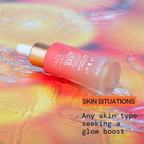 Pacifica Vitamin C Glow Baby Face Serum - Glycolic Acid Dark Spot Corrector, Anti-Aging, Brightening, Vegan & Fragrance-Free