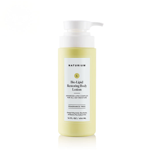 Naturium Bio-Lipid Restoring Moisturizing Body Lotion with Shea Butter, Fragrance Free, 14 oz