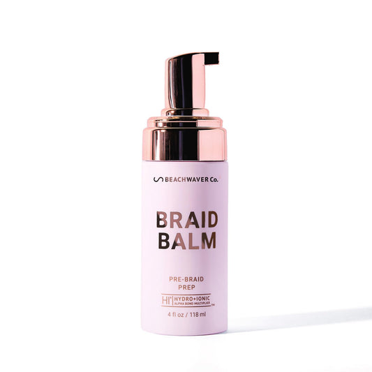 Beachwaver Braid Balm Pre-Braid Prep 4 oz | Frizz-Taming Primer Foam with HiX Vegan Bond Multipliers | Strengthens, Smooths & Reduces Flyaways for All Hair Types