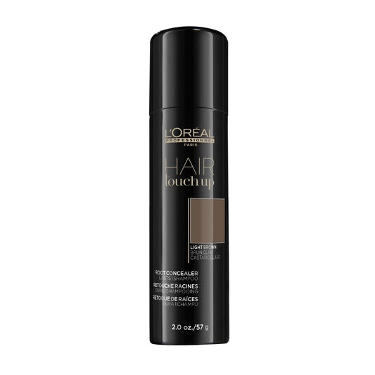 L'Oréal Professionnel Paris Hair Touch Up - Root Concealer Spray - Blends and Covers Grey Hair, Does Not Transfer or Smear, 2.0 Oz Light Brown