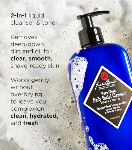 Jack Black Skin Saviors Set for Men – Face Scrub, Facial Cleanser, Face Moisturizer, Lip Balm, Mens Skin Care Kit, Men's Skincare Gift Set