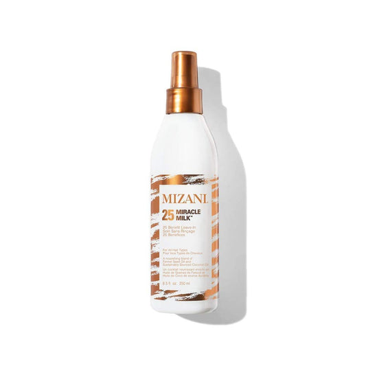 Mizani 25 Miracle Milk Leave-In Conditioner Spray – Anti-Frizz Detangler & Heat Protectant with Coconut Oil for Curly, Dry or Frizzy Hair, 8.6 Fl Oz