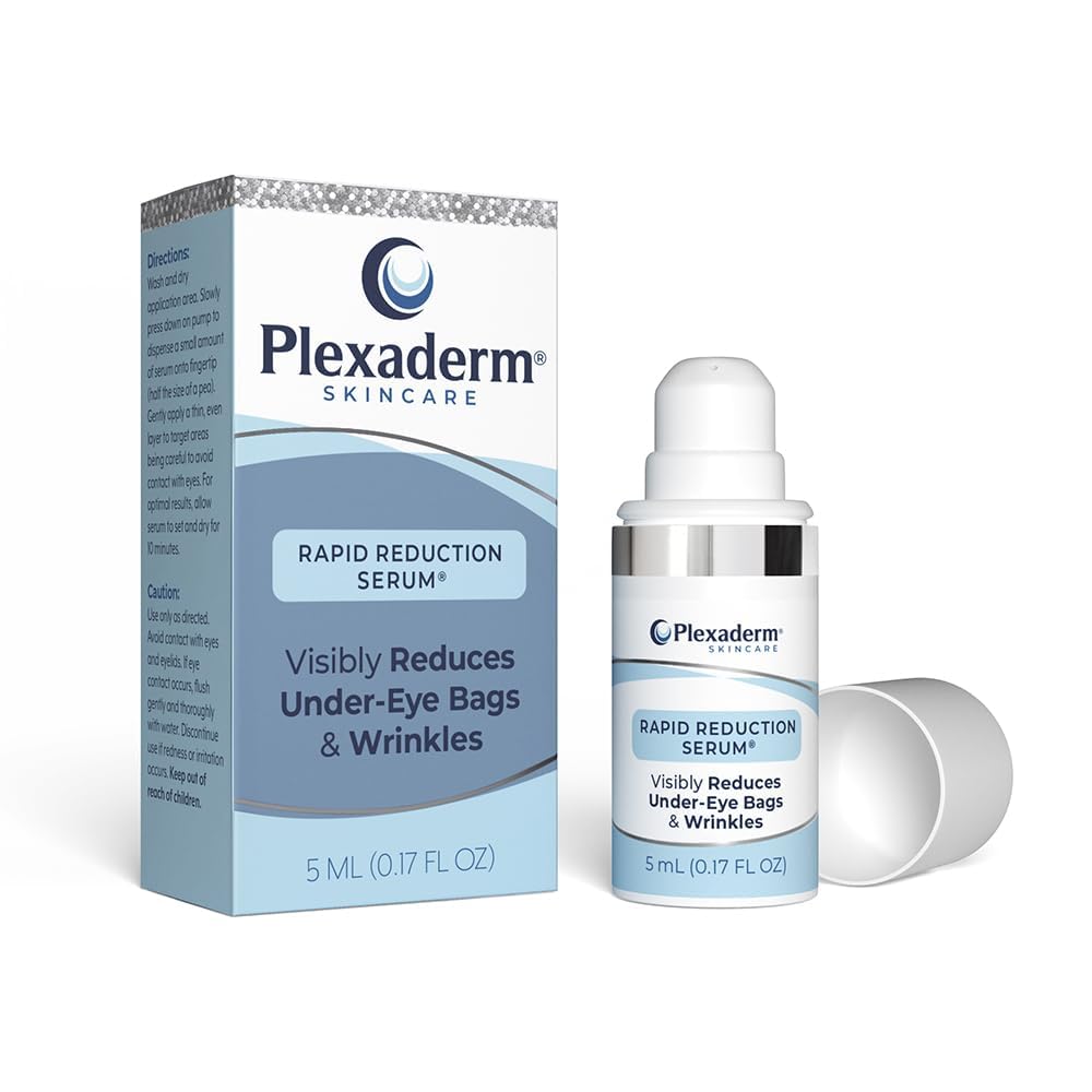 Plexaderm Rapid Reduction Eye Serum – Instantly Reduces Under-Eye Bags, Wrinkles, Dark Circles & Fine Lines, Anti-Aging Pump