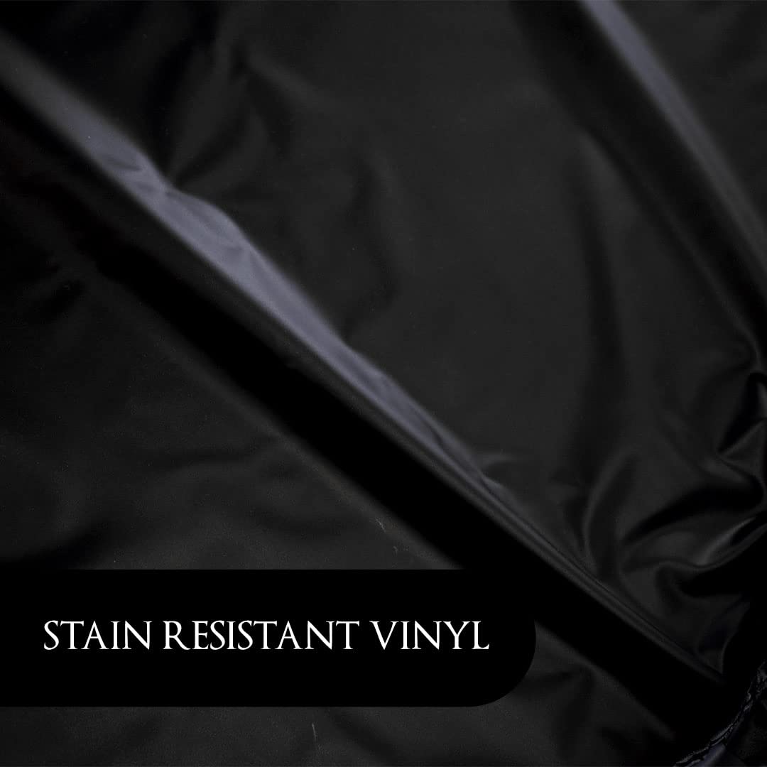 Betty Dain Lustre Waterproof Shampoo Cape - Stain-Resistant Vinyl with Soft Nylon Neckband & Touch-Close Fastener, 36"x54", Black