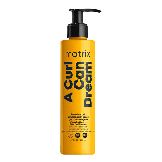 Matrix A Curl Can Dream Light Hold Gel - Defines Curls & Coils, Controls Frizz Without Crunch or Flakes, Silicone, Sulfate & Paraben-Free, Salon Formula