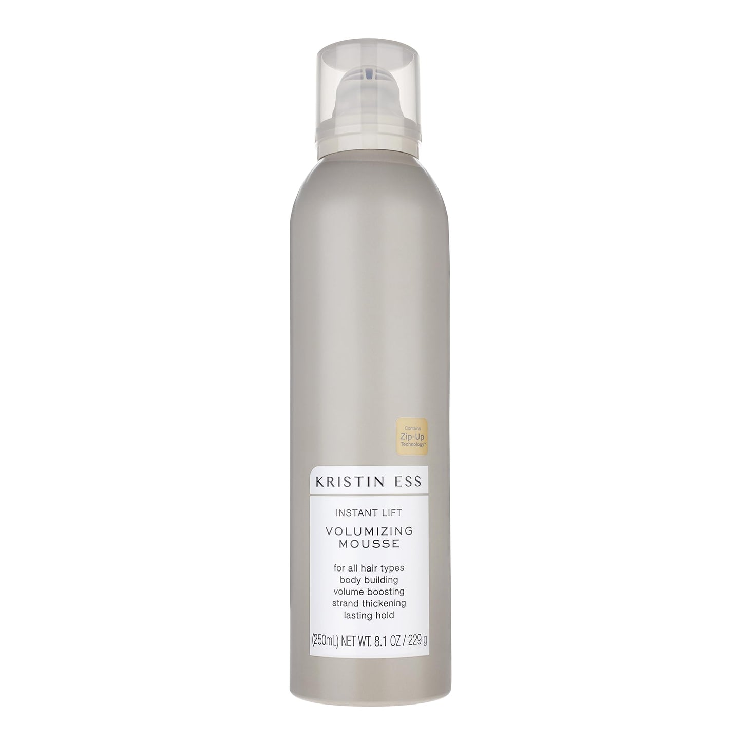 Kristin Ess Instant Lift Volumizing Mousse with Castor Oil - Boosts Volume, Thickens, Adds Body & Lasting Hold for Curly, Wavy & Straight Hair, 8.1 Oz