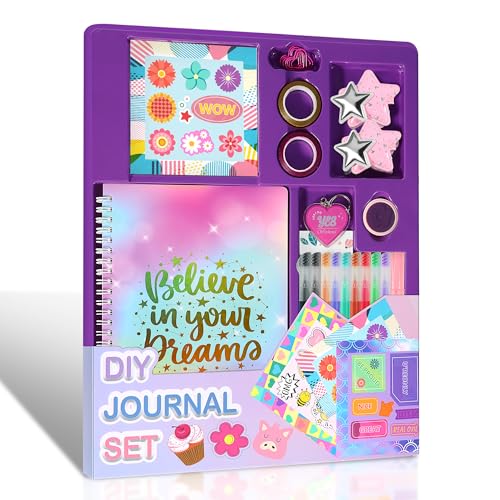 Nsrzua DIY Journal Kit for Girls,Toys for Ages 8-14 and Birthday Gifts for Girls