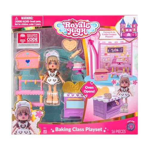 Royale High Baking Class Playset - 1 Doll, 6 Accessories - Fits Inside Castle Playset - Virtual Item Code Included - Ages 5+