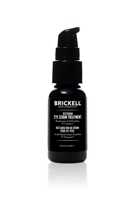 Brickell Men’s Dark Circle Eye Serum – Natural, Organic, Unscented Gel to Reduce Bags, Firm Wrinkles & Promote Youthful Skin, 0.65 oz