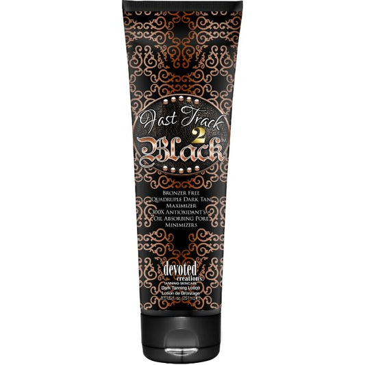 Devoted Creations Fast Track 2 Black Dark Tan Maximizer Tanning Lotion 8.5 Ounce