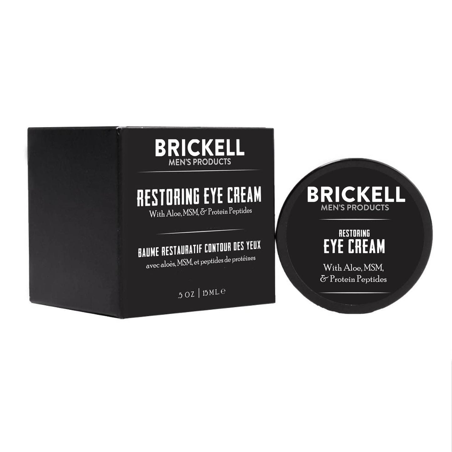 Brickell Men’s Restoring Under Eye Cream – Natural Anti-Aging Eye Balm to Reduce Puffiness, Dark Circles, Wrinkles & Under Eye Bags, 0.5 oz