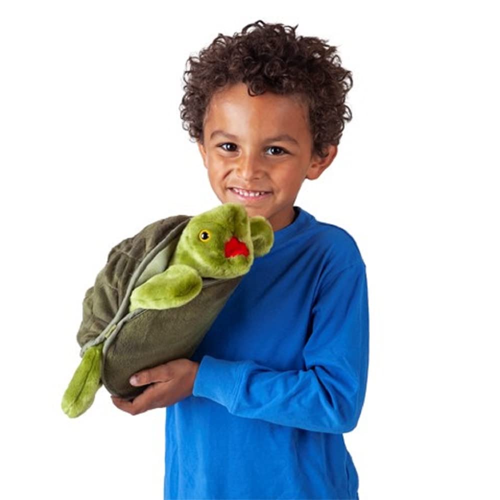 Folkmanis Turtle Plush Hand Puppet, 8"