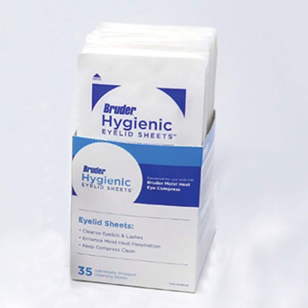 Bruder Hygienic Eyelid Micro Fine Individually Wrapped Untreated Sheets 35 Count Box