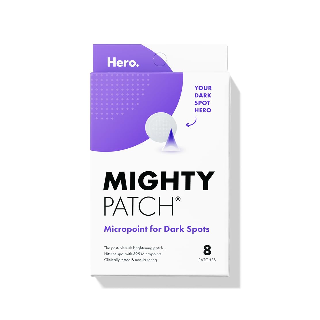 Hero Cosmetics Mighty Patch Micropoint™ Dark Spot Treatment – 8 Count Post-Blemish Patches, 395 Micropoints, Dermatologist Tested & Gentle