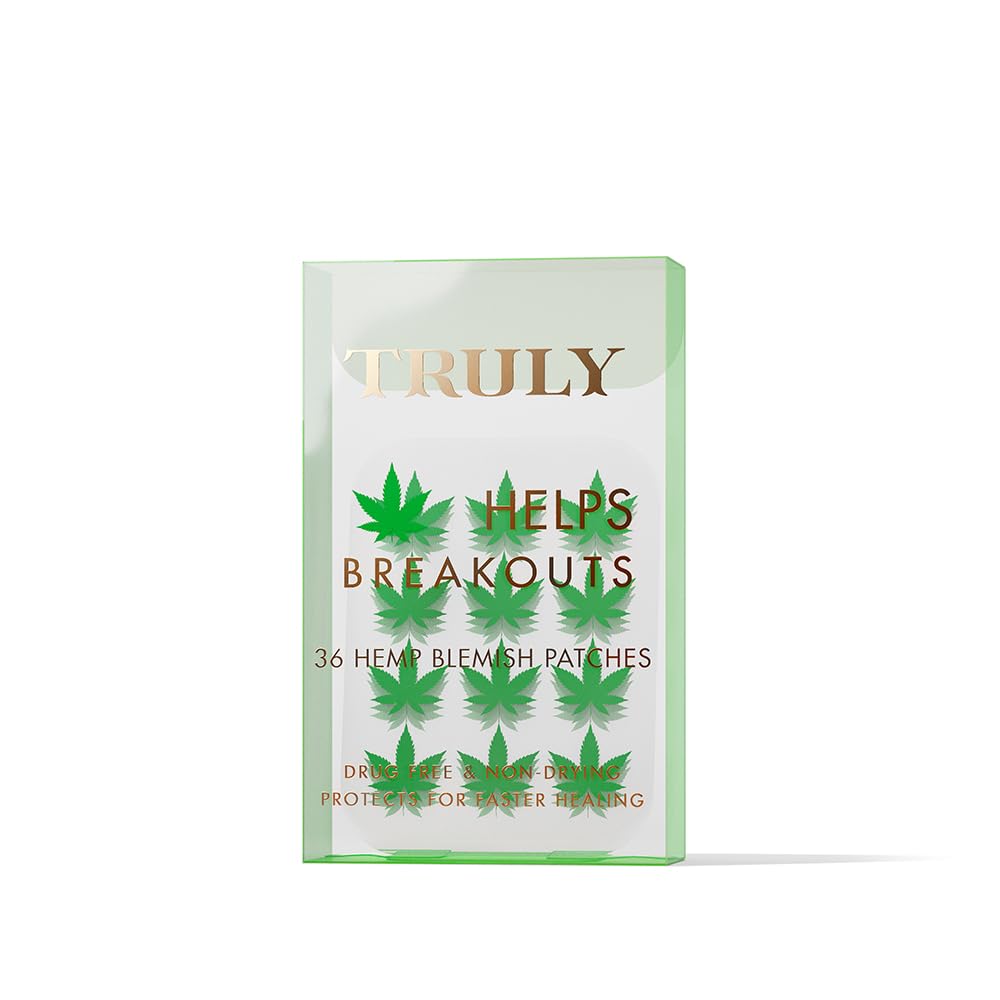 Truly Beauty Pimple Patches – 36 Hydrocolloid Acne Patches with Glycolic Acid & Tea Tree, Cute Face Spot Blemish Treatment