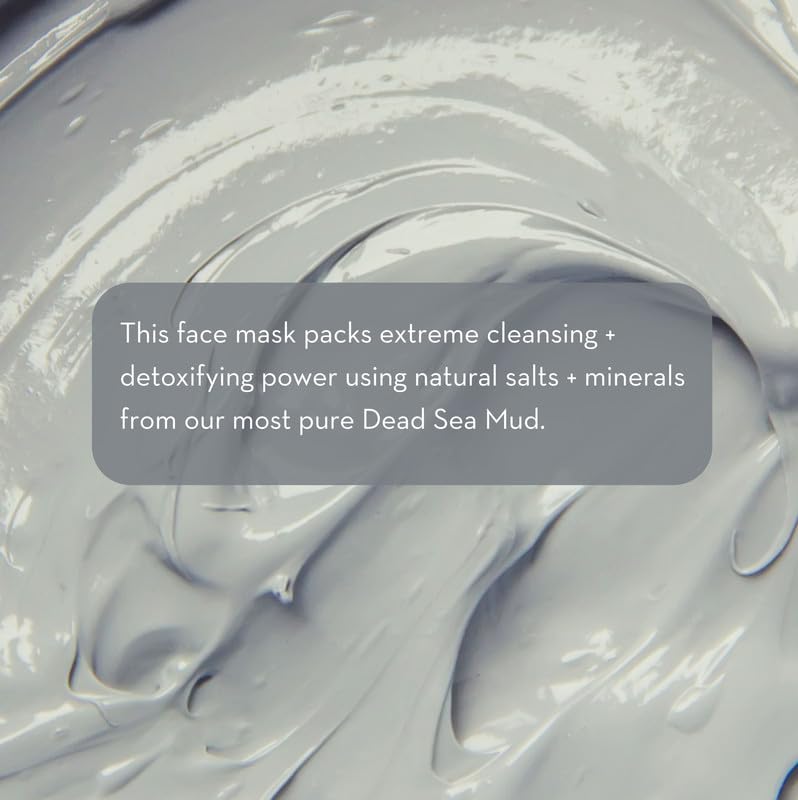 Pure Body Naturals Dead Sea Mud Mask for Face & Body – Acne, Blackheads, Oily Skin, Pores, Clay & Charcoal – 8.8 oz