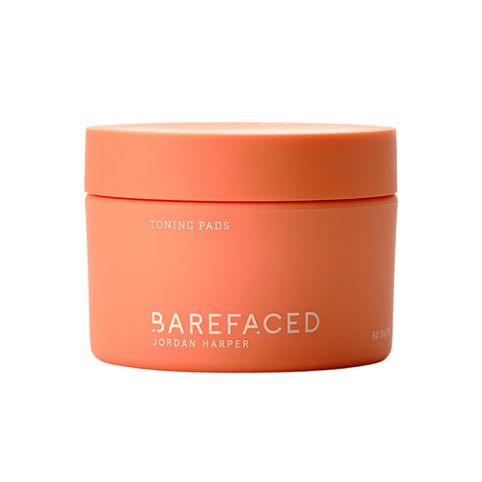 Barefaced Toning Pads 60ct – Exfoliating Face Pads with 2% Glycolic & Salicylic Acid to Brighten, Cleanse, Clear Pores & Reduce Fine Lines