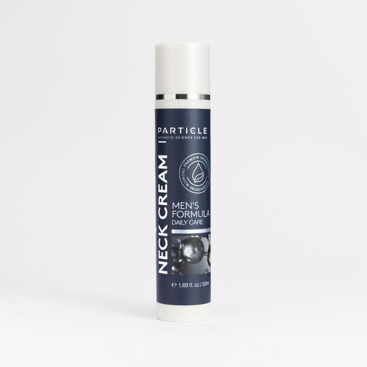 Particle Daily Neck Cream for Men – Collagen, Hyaluronic Acid, Retinol, Vitamin E, Moringa & Shea Butter, Hydrating 1.7 fl oz