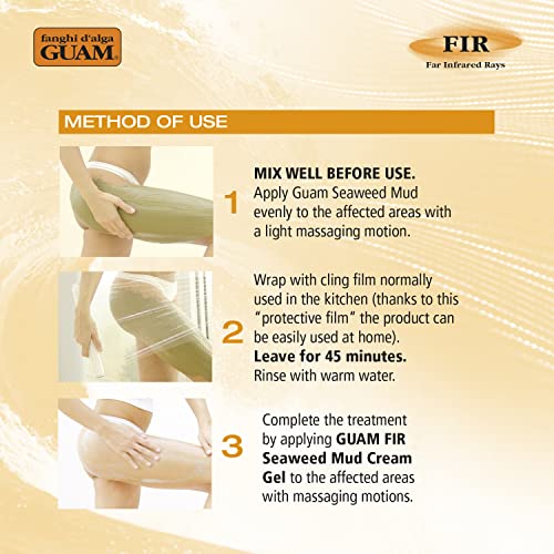 Guam Anti-Cellulite Hot Seaweed Mud Original Formula – Body Sculpting Wrap for Cellulite Removal, Skin Tightening & Inch Reduction, 1000g