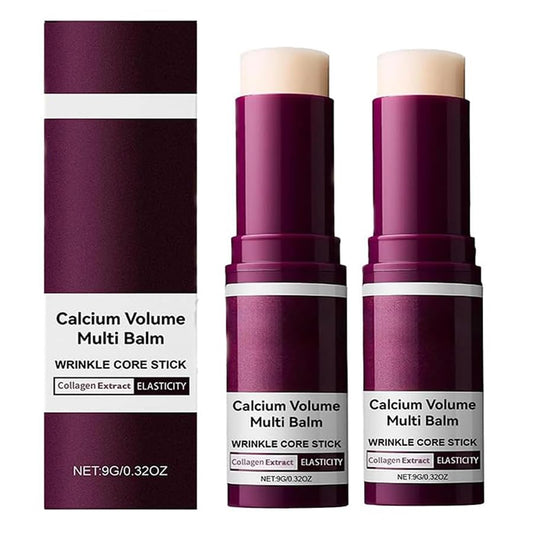 2PCS Korean Calcium Collagen Multi Balm Stick – Hydrating, Anti-Aging, Wrinkle Care for Face, Eyes & Neck, Firming & Moisturizing