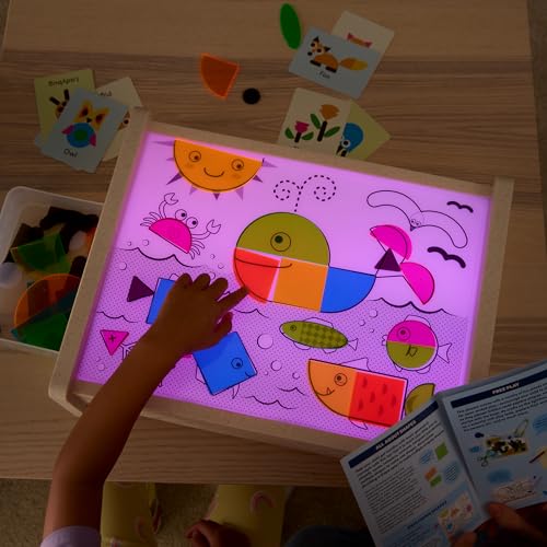 Battat Education Tracing Light Box for Kids – Sensory Light-Up Board with Double-Sided Tracing Cards – Educational Toy for Toddlers
