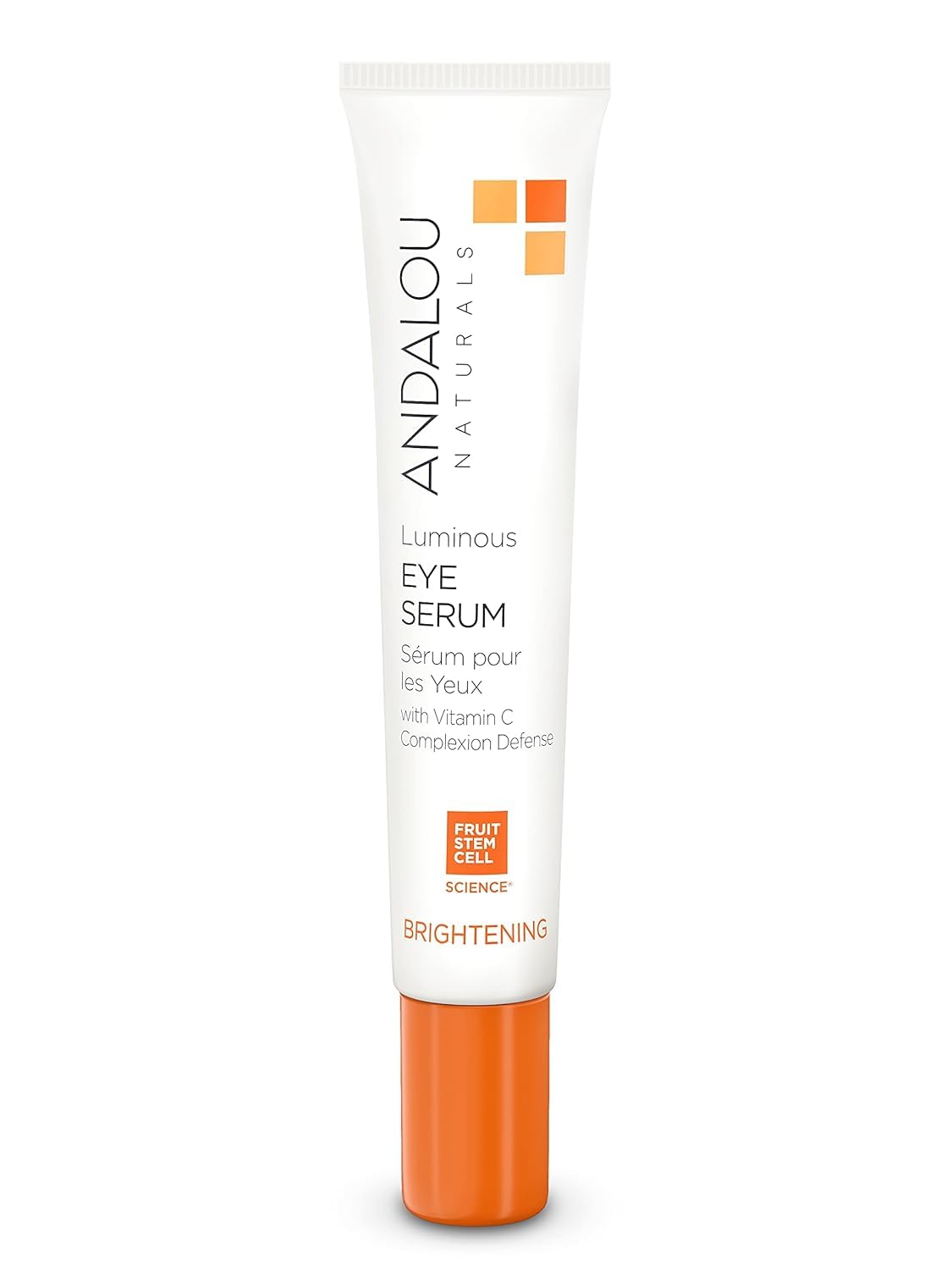 Andalou Naturals Luminous Eye Serum, Brightening Eye Cream with Vitamin C, Caffeine & Goji, Reduces Dark Circles & Puffiness, 0.6 oz