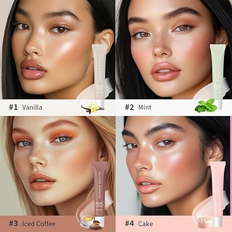 Glossy Butter Balm Set,Instant Moisture and Hydration Lip Gloss,Long-lasting Hydrating Non-Sticky Lip Balm,Soften Dry Lips and Lip Care (Cake)