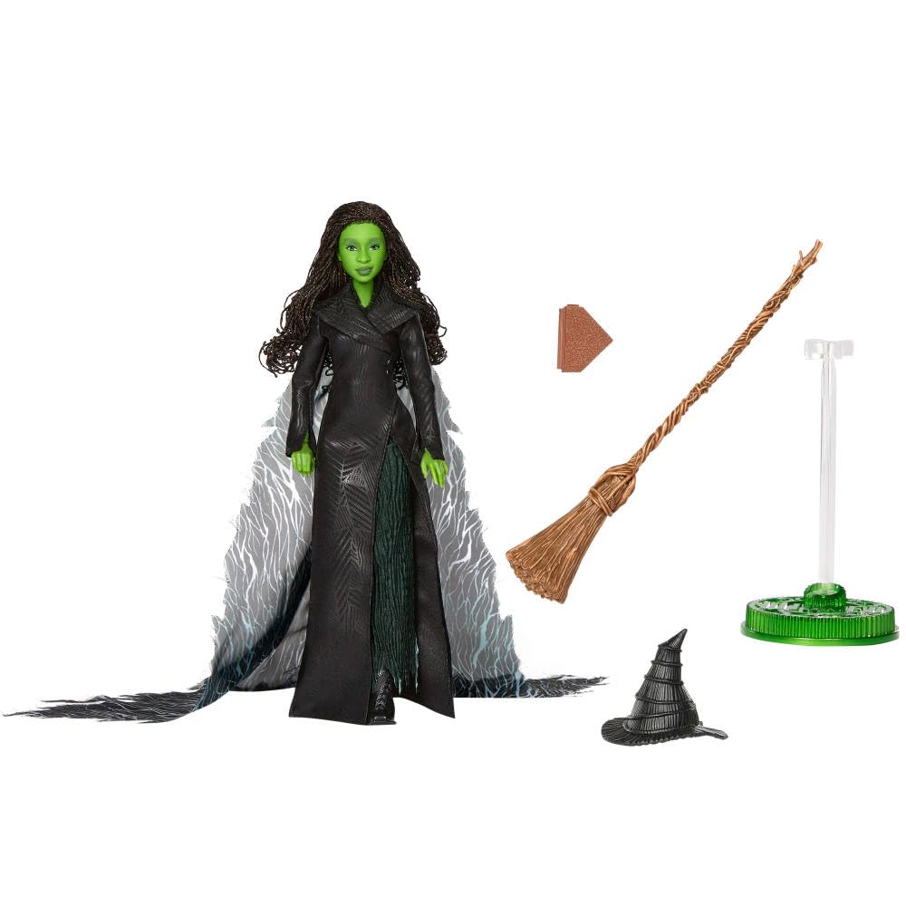 Mattel Universal Pictures' Wicked: for Good Deluxe Elphaba Fashion Doll with Removable Outfit & 4 Accessories, Inspired by The Movie