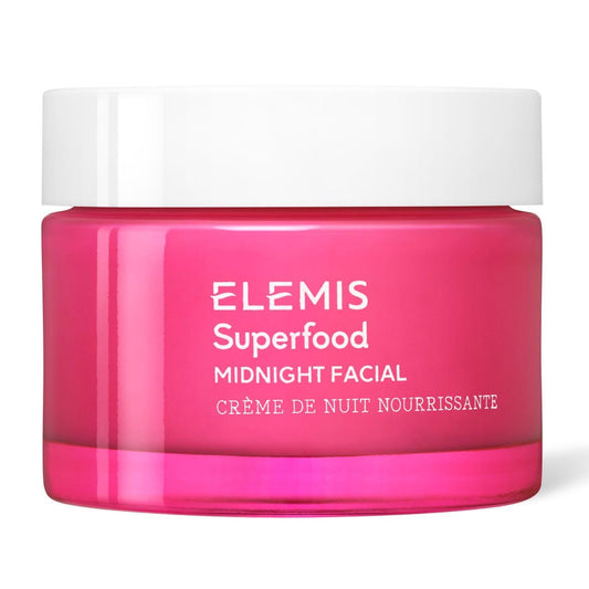 ELEMIS Superfood Midnight Facial - Overnight Hydrating Gel Cream with Prebiotics, Vitamin C, Camu Camu & Omega-Rich Night Moisturizer, 50ml