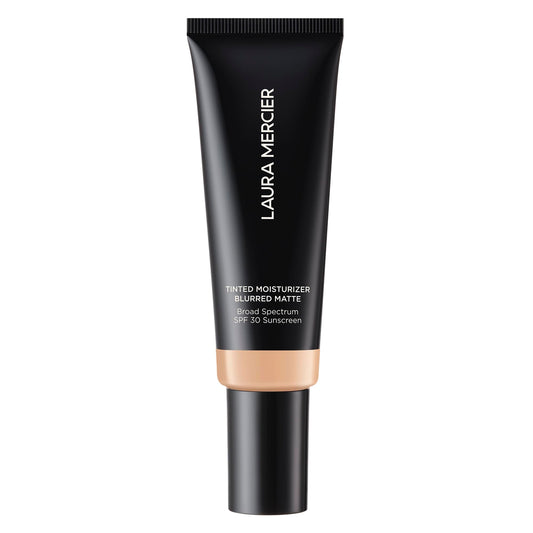 Laura Mercier Tinted Moisturizer Blurred Matte SPF 30 – Sheer, Buildable Coverage, 24HR Shine Control, Pore-Blurring Skin Tint, 2C Oak