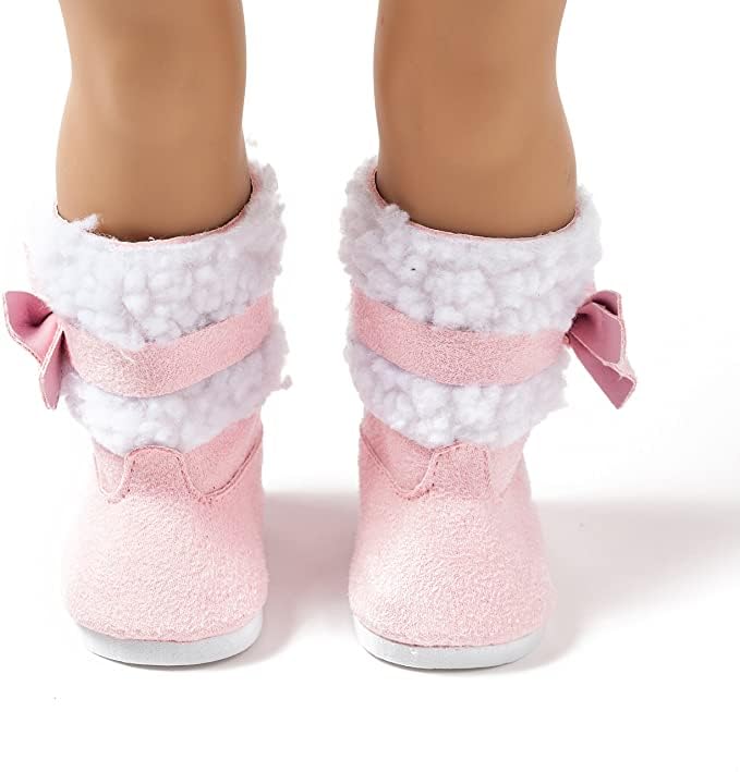 6 Pairs of Doll Shoes Include Boots Leather Shoes Fits 18 Inch American Girl Doll