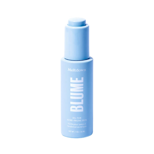 Blume Meltdown Blue Tansy Face Oil - Acne & Pore Treatment, Calms Redness, Smooths Skin with Black Cumin & Rosehip Oil, 1 fl oz