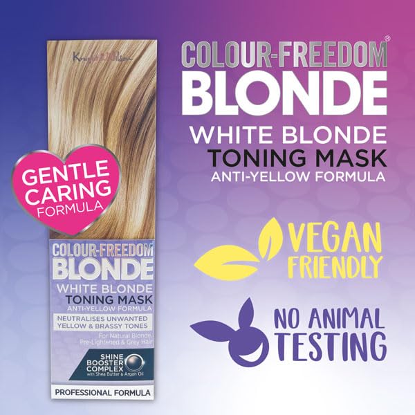 Knight & Wilson Blonde Hair Toner Mask – Deep Conditioning Treatment to Neutralize Yellow & Brassy Tones, Vegan & Cruelty-Free, 5.07 Fl Oz