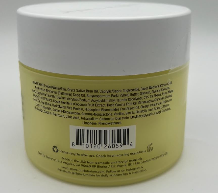Naturium The Glow Getter Whipped Multi-Oil Body Butter, Firming Cream & Body Moisturizer with Shea Butter, 7.7 fl oz
