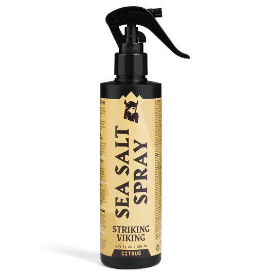 Striking Viking Sea Salt Spray for Men 6.76 fl oz | Citrus Scent Hair Texturizer | Volumizing, Curl Enhancing & Holding Spray | Paraben-Free, Made in Germany