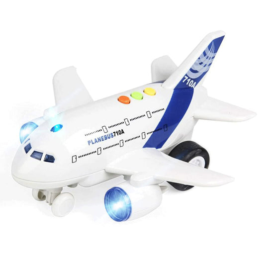 OCCAFY Friction Airplane Toy for Toddlers, 1:200 Scale Plane with Lights & Sounds, Fun Toy Vehicle for Boys & Girls