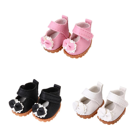 3 Pairs of Doll Shoes Suitable for 17cm Dolls, 5 Colors Suitable for Different Clothing Styles, 17cm Doll Accessories (Colors B)