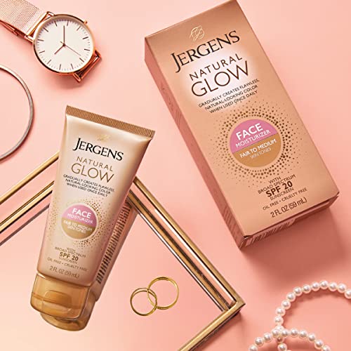 Jergens Natural Glow Daily Facial Moisturizer, Fair to Med 2 fl oz (59 ml)